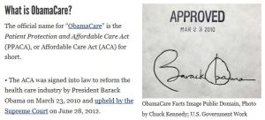 Luật cải tổ chính sách bảo hiểm y tế được Tổng thống Barack Obama ký ban hành vào tháng 3/2010